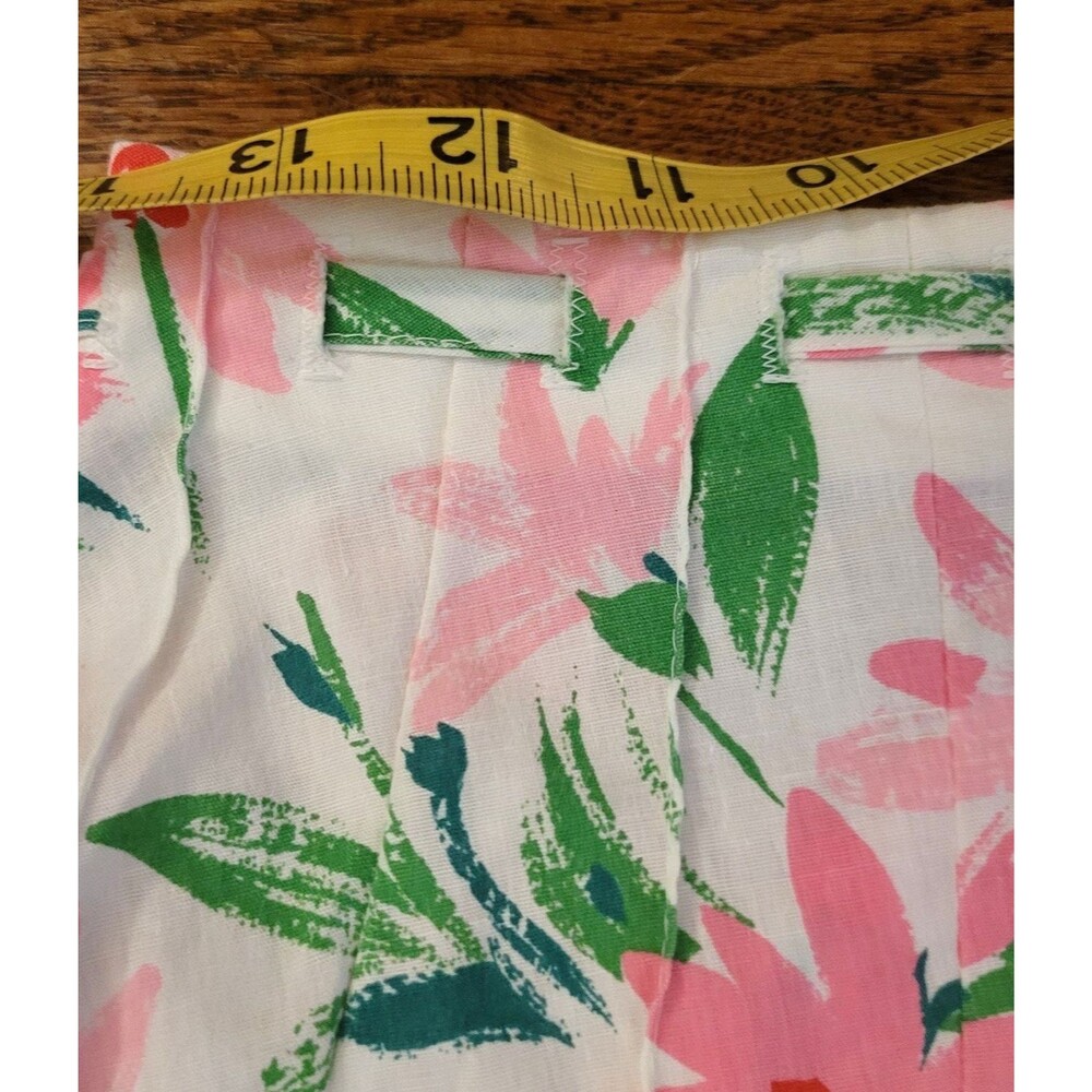 Vintage 80s Floral Coquette Pink Daisy skirt, Cottagecore, Palm Beach Prep sz S - Picture 3 of 13